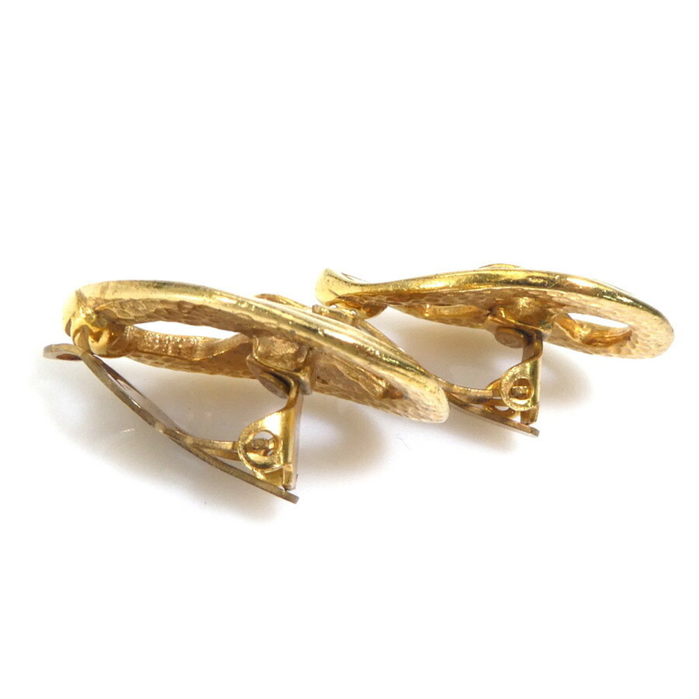 CHANEL Authentic Gold Logo Earrings - Picture 2 of 5